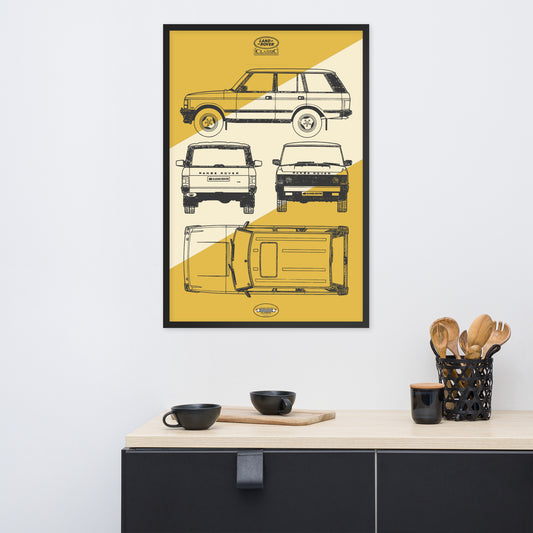 Ingelijste Poster `Range Rover Classic