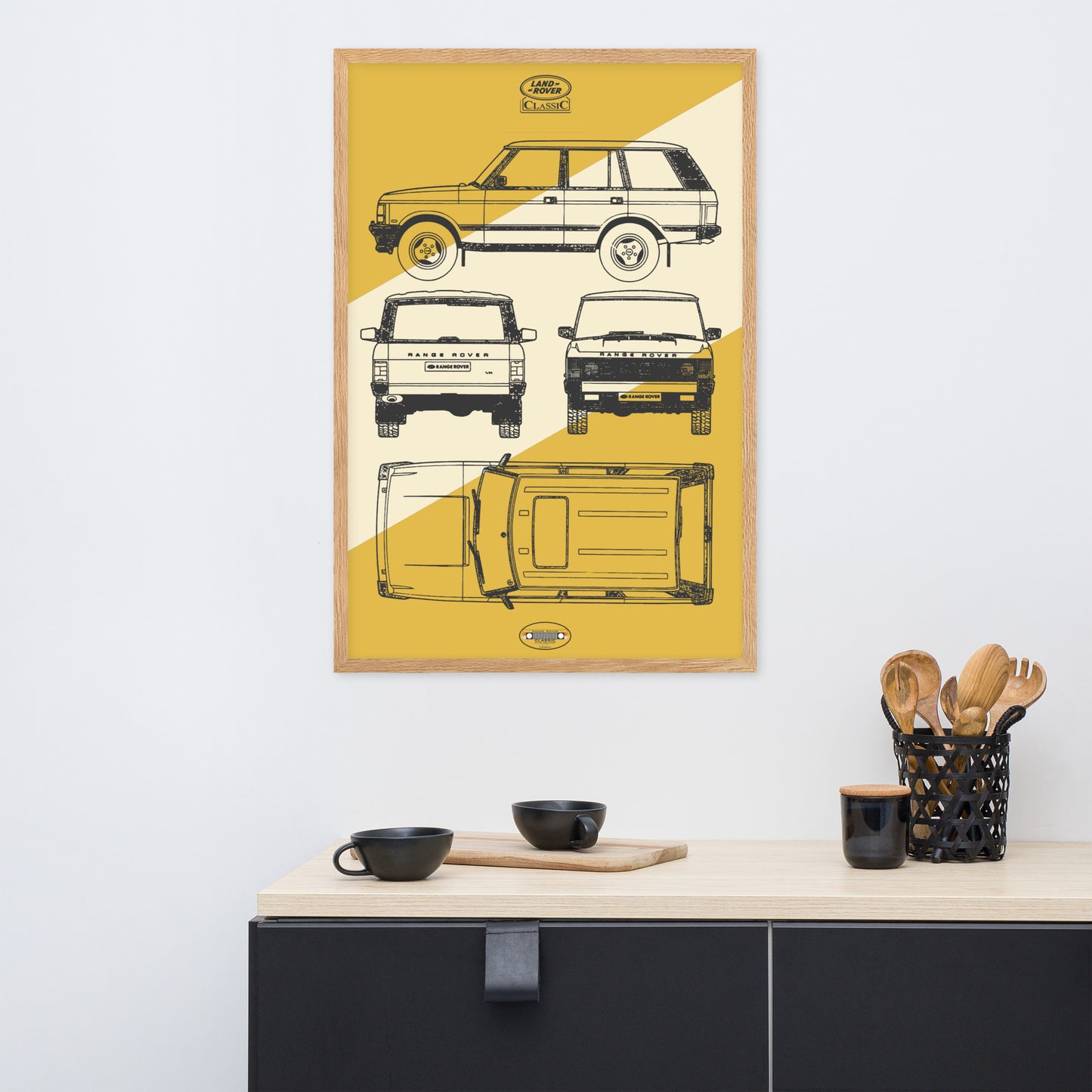 Ingelijste Poster `Range Rover Classic