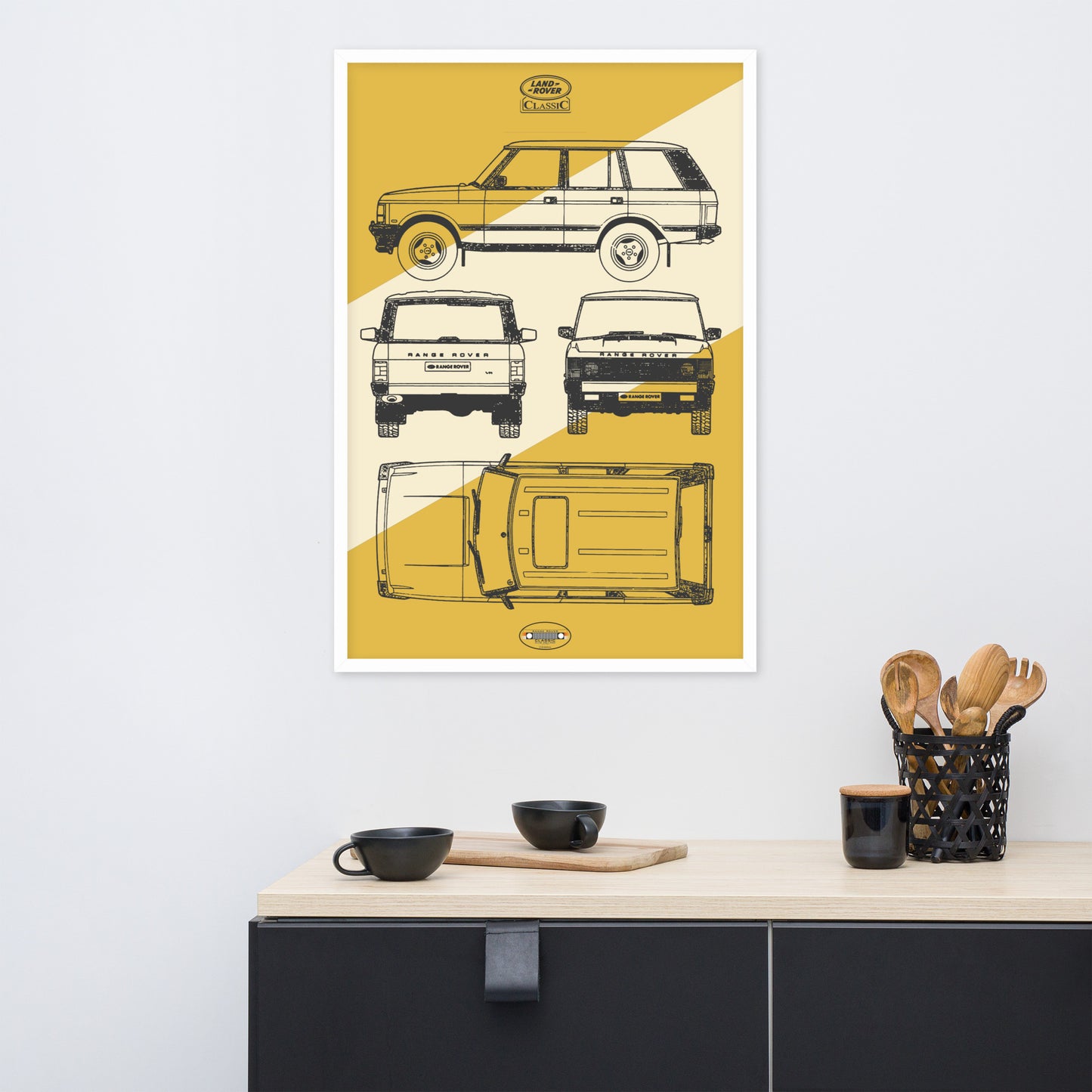 Ingelijste Poster `Range Rover Classic